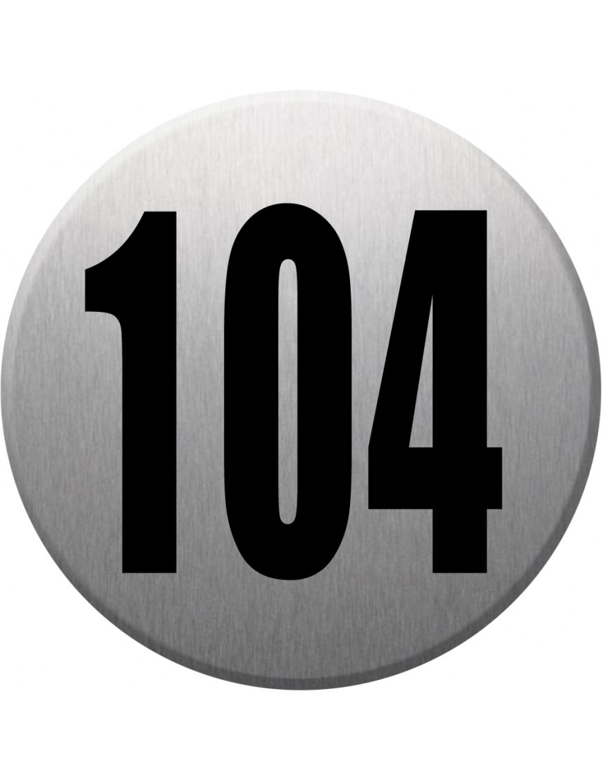 numéroderue104 - gris brossé 10x10cm - Sticker/autocollant numéroderue104 - gris brossé 10x10cm - Sticker/autocollant