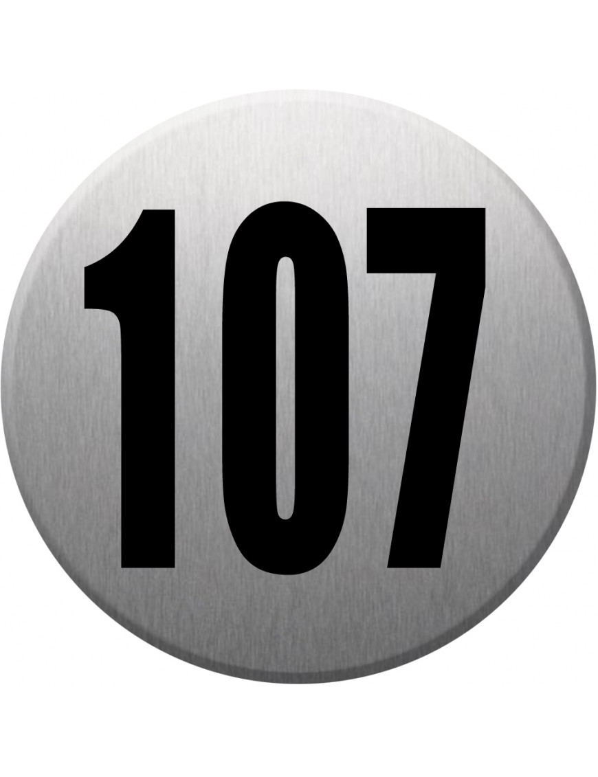numéroderue107 - gris brossé 10x10cm - Sticker/autocollant numéroderue107 - gris brossé 10x10cm - Sticker/autocollant