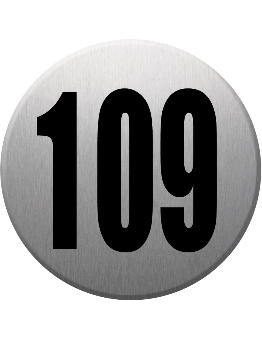 numéroderue109 - gris brossé 10x10cm - Sticker/autocollant numéroderue109 - gris brossé 10x10cm - Sticker/autocollant