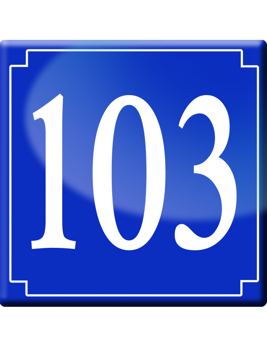 numéroderue103 - classique 10x10cm - Sticker/autocollant numéroderue103 - classique 10x10cm - Sticker/autocollant