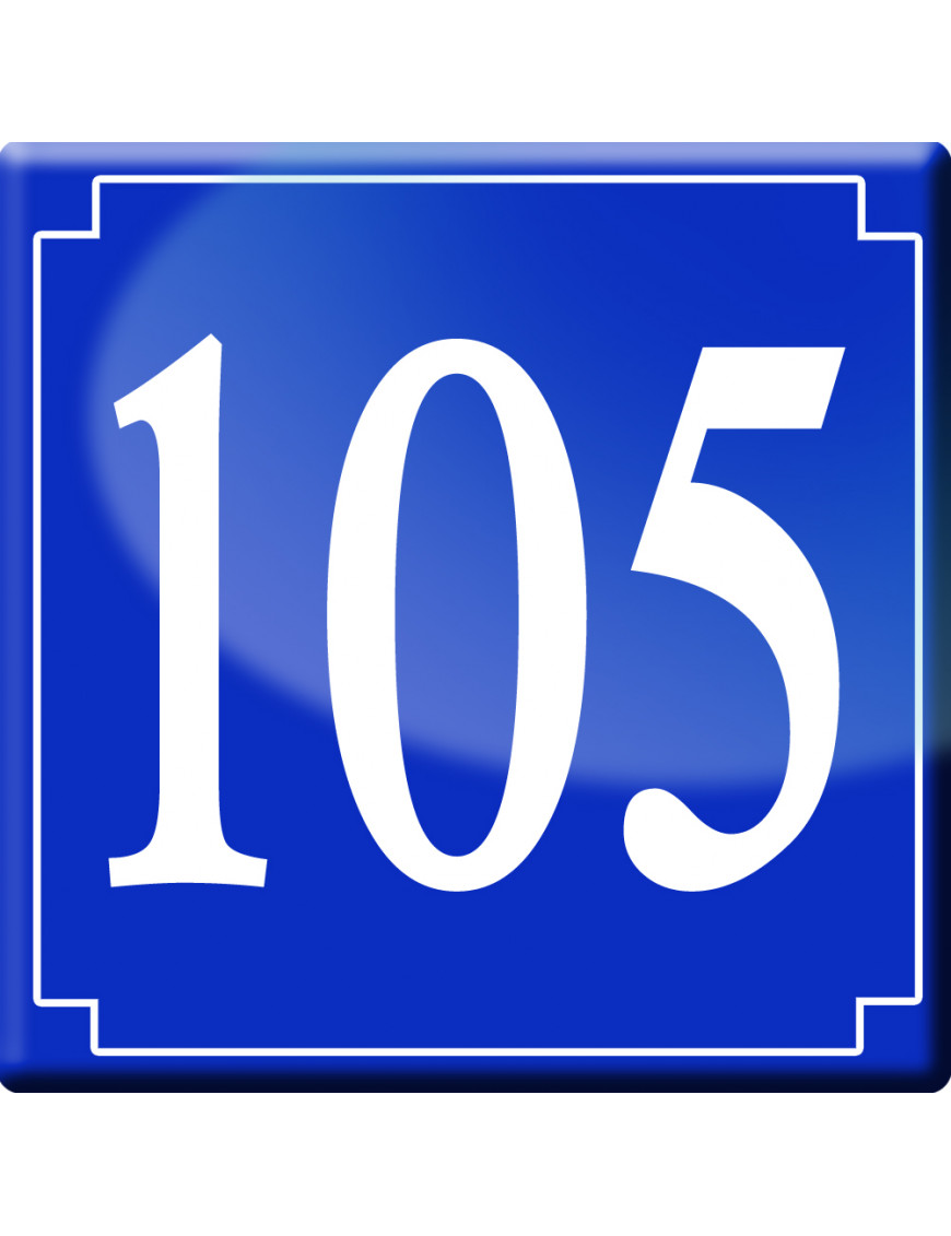 numéroderue105 - classique 10x10cm - Sticker/autocollant numéroderue105 - classique 10x10cm - Sticker/autocollant