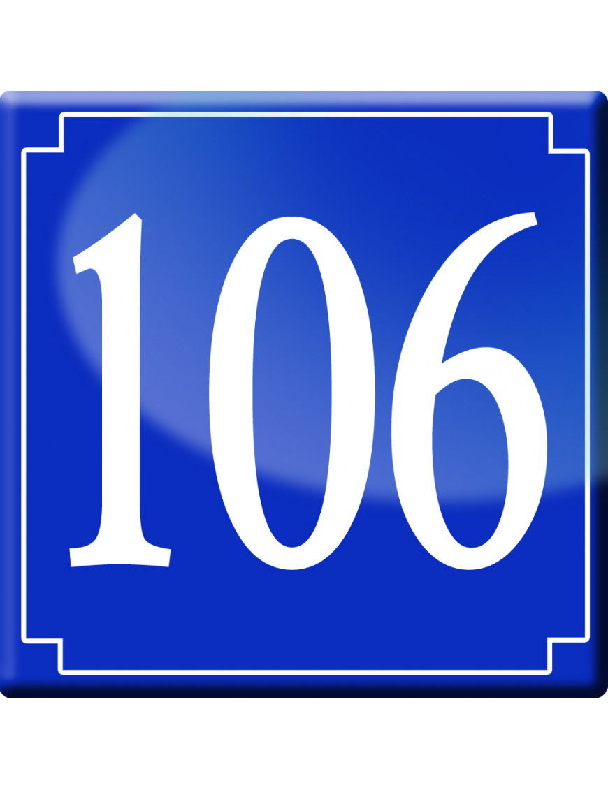 numéroderue106 - classique 10x10cm - Sticker/autocollant numéroderue106 - classique 10x10cm - Sticker/autocollant