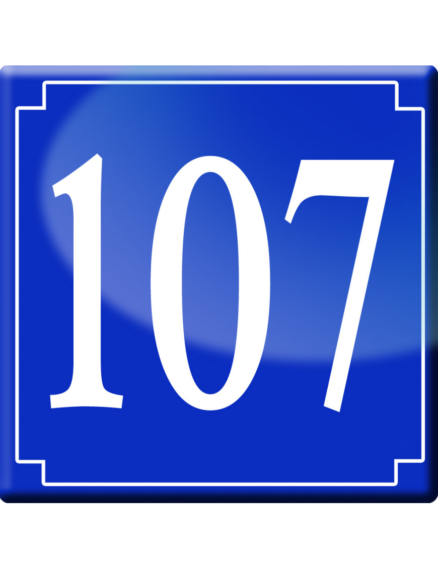 numéroderue107 - classique 10x10cm - Sticker/autocollant numéroderue107 - classique 10x10cm - Sticker/autocollant