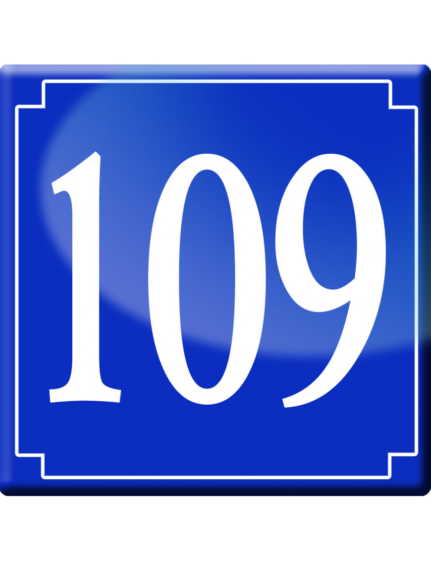 numéroderue109 - classique 10x10cm - Sticker/autocollant numéroderue109 - classique 10x10cm - Sticker/autocollant