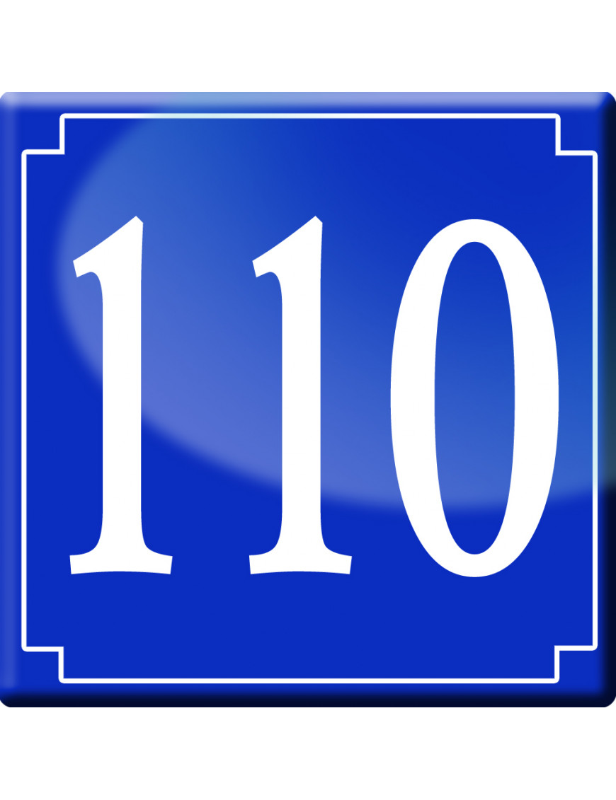 numéroderue110 - classique 10x10cm - Sticker/autocollant numéroderue110 - classique 10x10cm - Sticker/autocollant