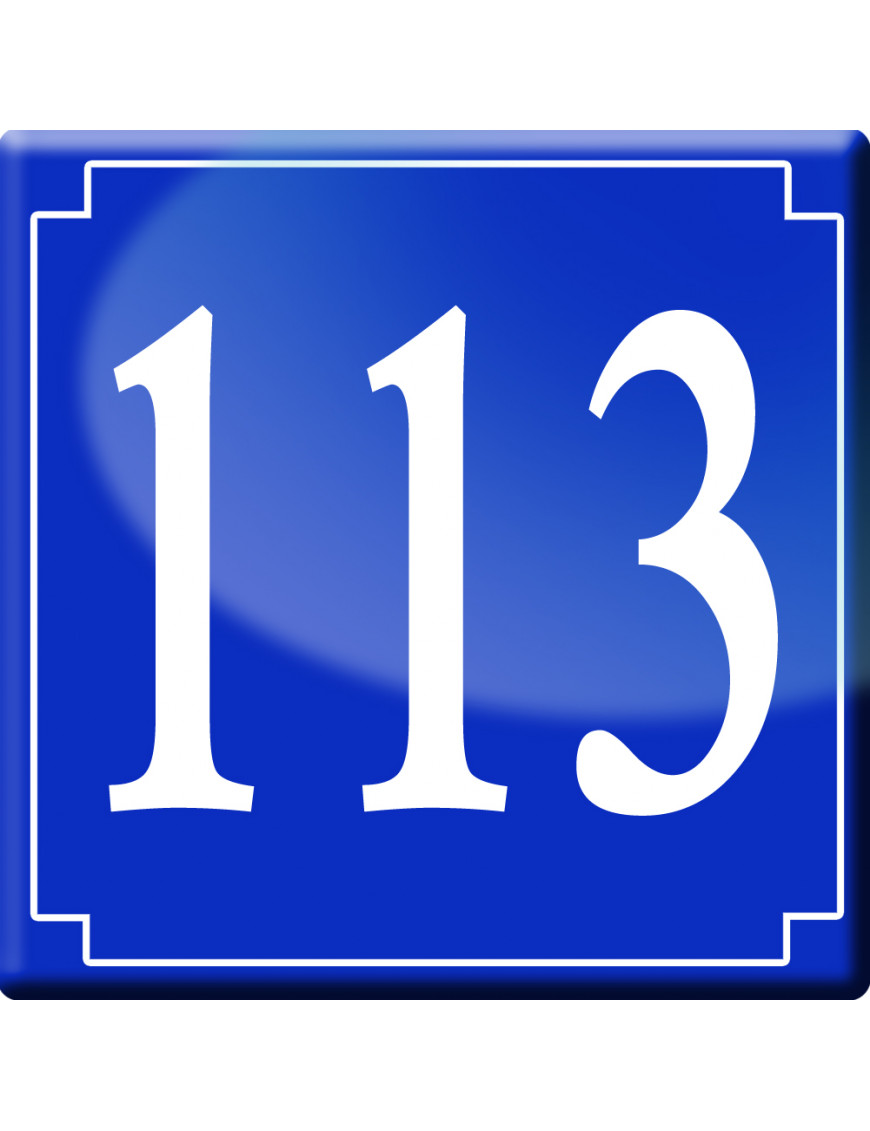 numéroderue113 - classique 10x10cm - Sticker/autocollant numéroderue113 - classique 10x10cm - Sticker/autocollant