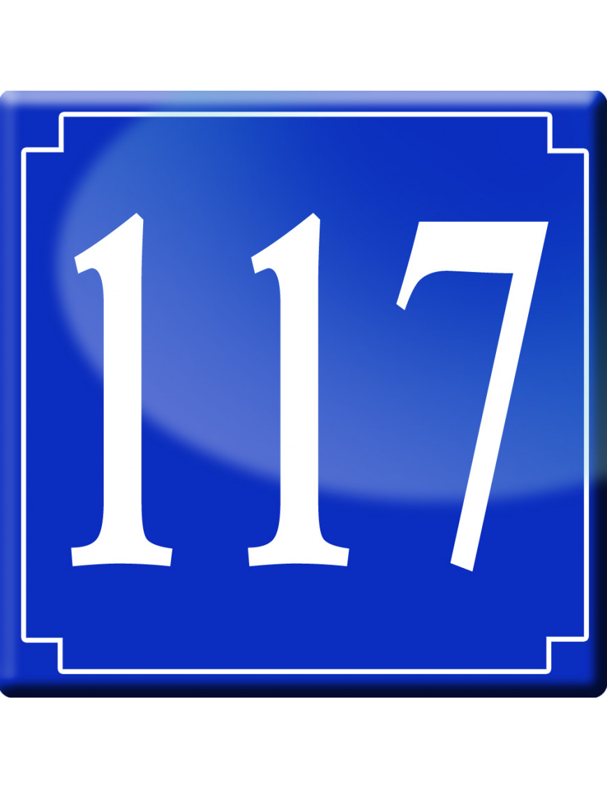 numéroderue117 - classique 10x10cm - Sticker/autocollant numéroderue117 - classique 10x10cm - Sticker/autocollant