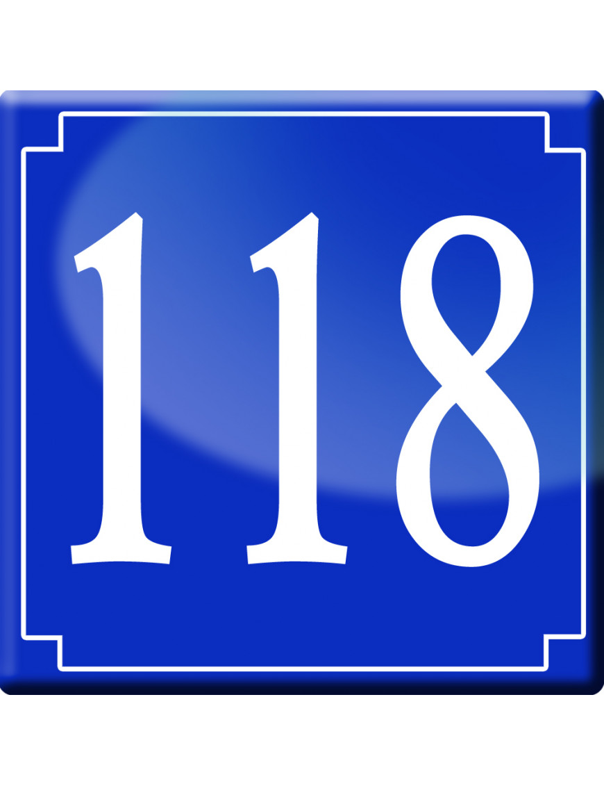 numéroderue118 - classique 10x10cm - Sticker/autocollant numéroderue118 - classique 10x10cm - Sticker/autocollant