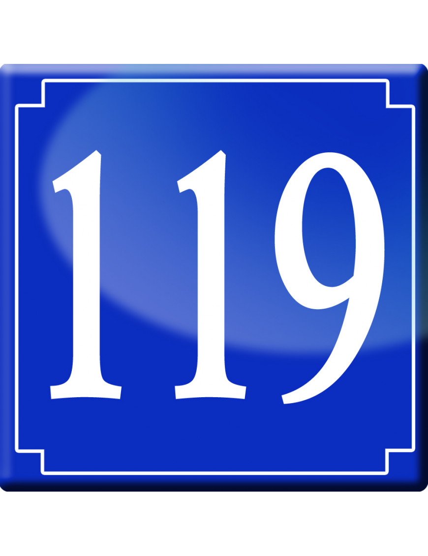 numéroderue119 - classique 10x10cm - Sticker/autocollant numéroderue119 - classique 10x10cm - Sticker/autocollant