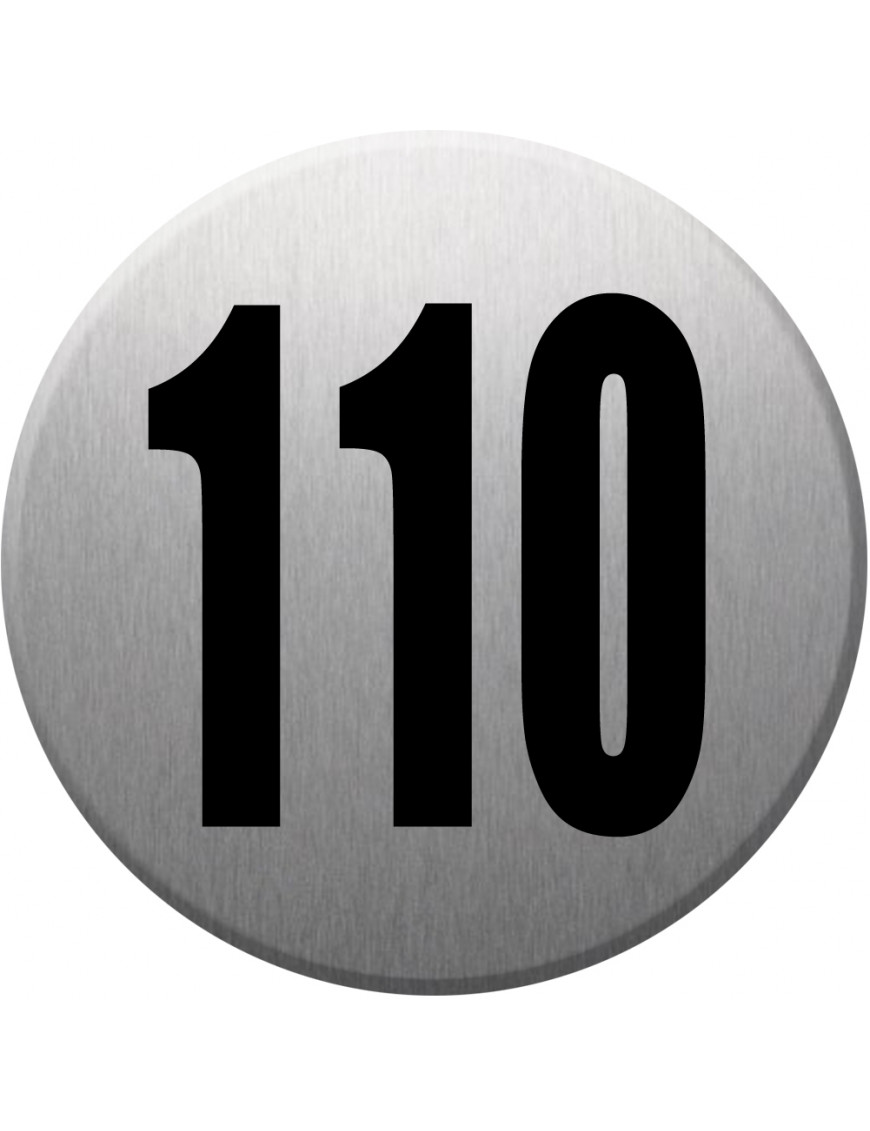 numéroderue110 - gris brossé 10x10cm - Sticker/autocollant numéroderue110 - gris brossé 10x10cm - Sticker/autocollant