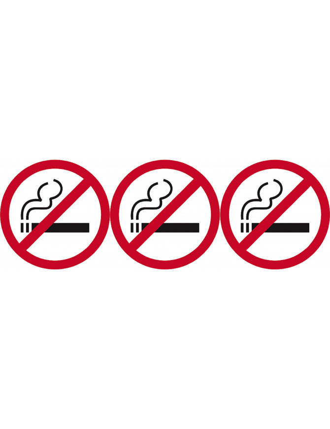 Interdit de fumer (3 fois 10cm) - Sticker/autocollant