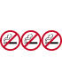 Interdit de fumer (3 fois 10cm) - Autocollant/Sticker