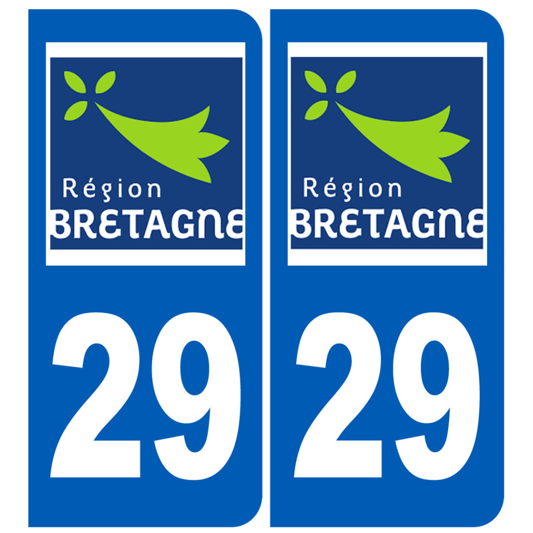 immatriculation 29 Région Bretagne - Sticker/autocollant