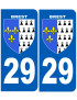 immatriculation 29 Brest - Sticker/autocollant