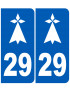 immatriculation 29 hermine - Sticker/autocollant