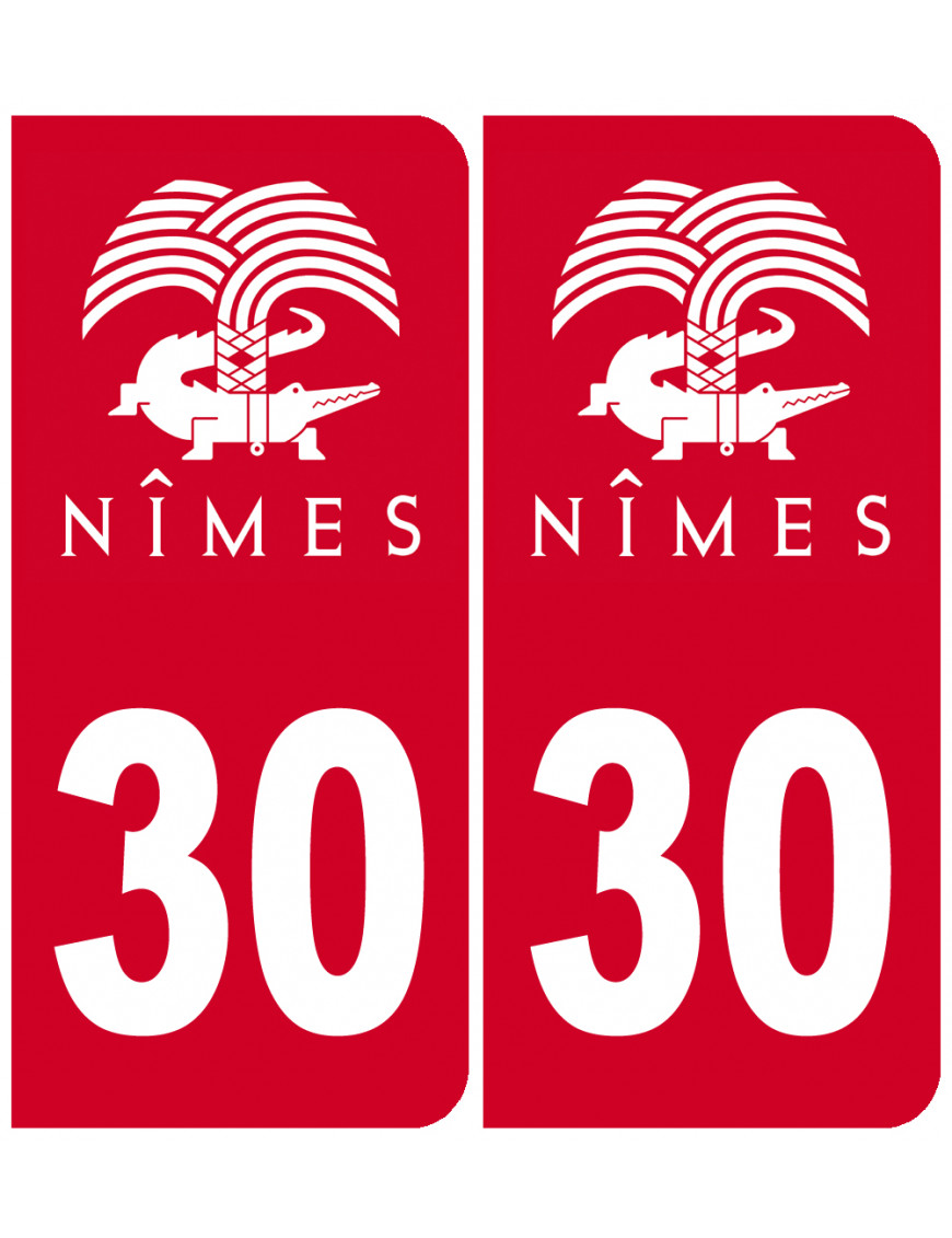 immatriculation 30 Nîmes - Sticker/autocollant
