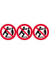 pictogramme interdit de pousser - 3x10cm - Autocollant/sticker