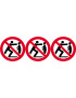 Interdit de pousser (3 fois 10cm) - Sticker/autocollant