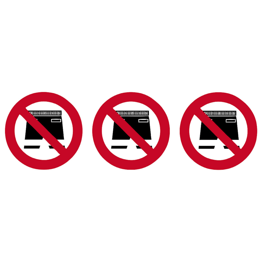 Short interdit (3 fois 10cm) - Sticker/autocollant