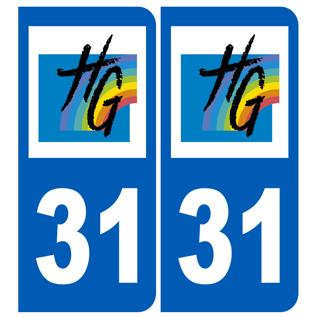 immatriculation 31 Haute-Garonne - Sticker/autocollant