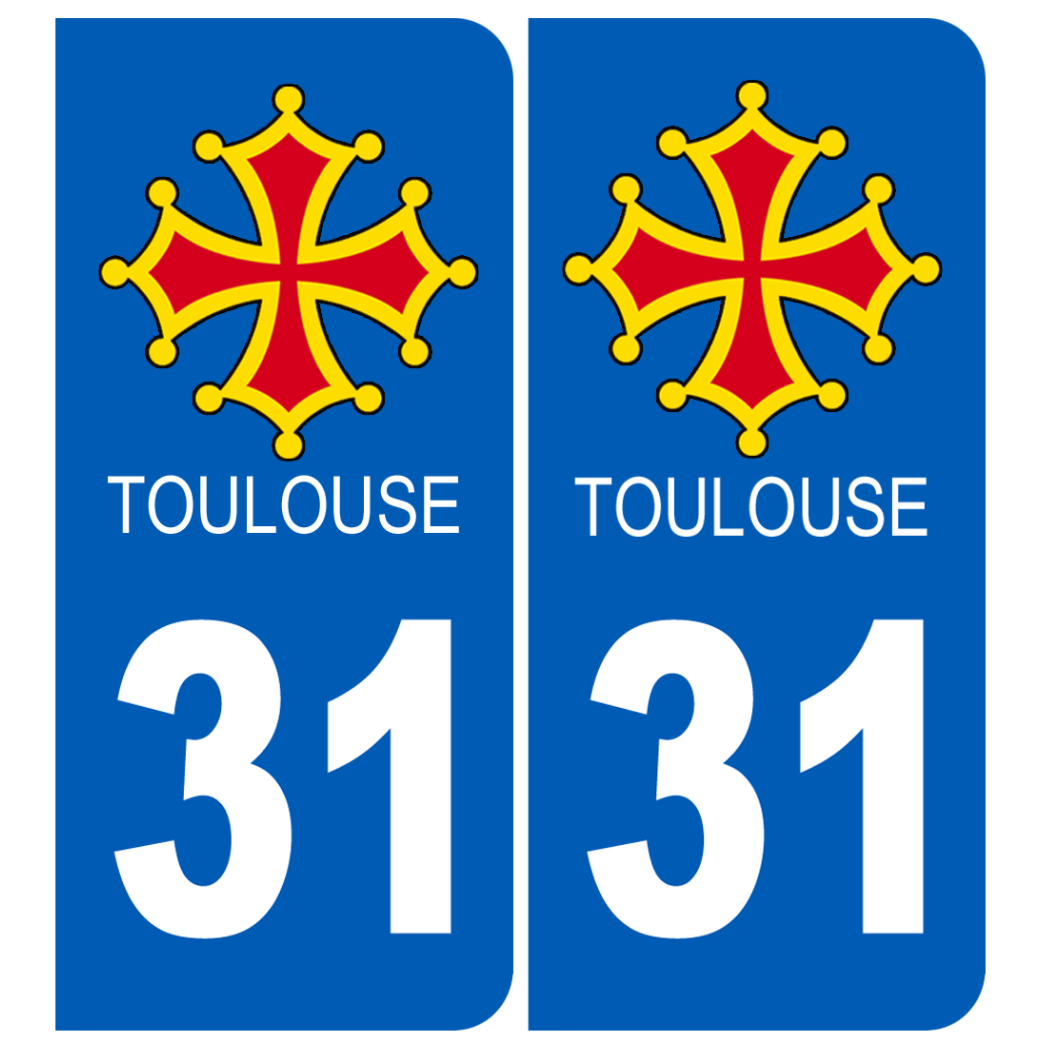 immatriculation 31 Toulouse - Sticker/autocollant