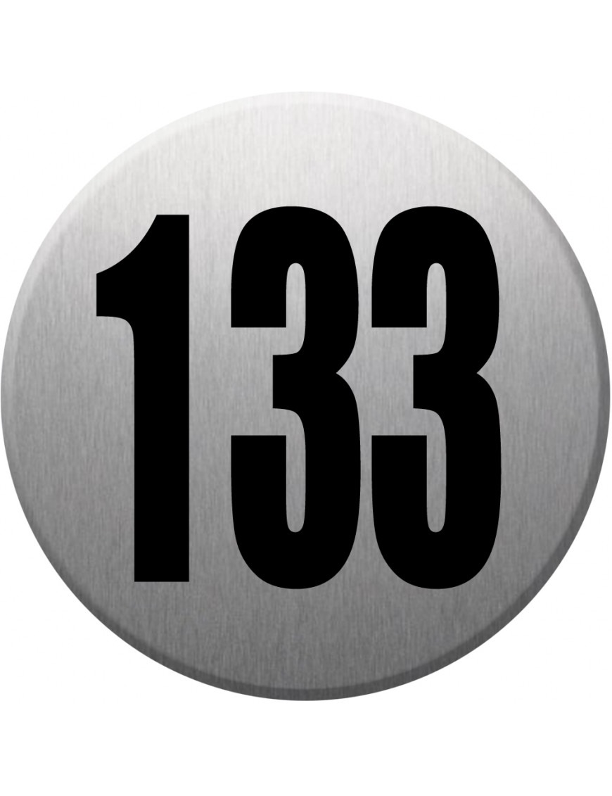 numéroderue133 - gris brossé 10x10cm - Sticker/autocollant numéroderue133 - gris brossé 10x10cm - Sticker/autocollant