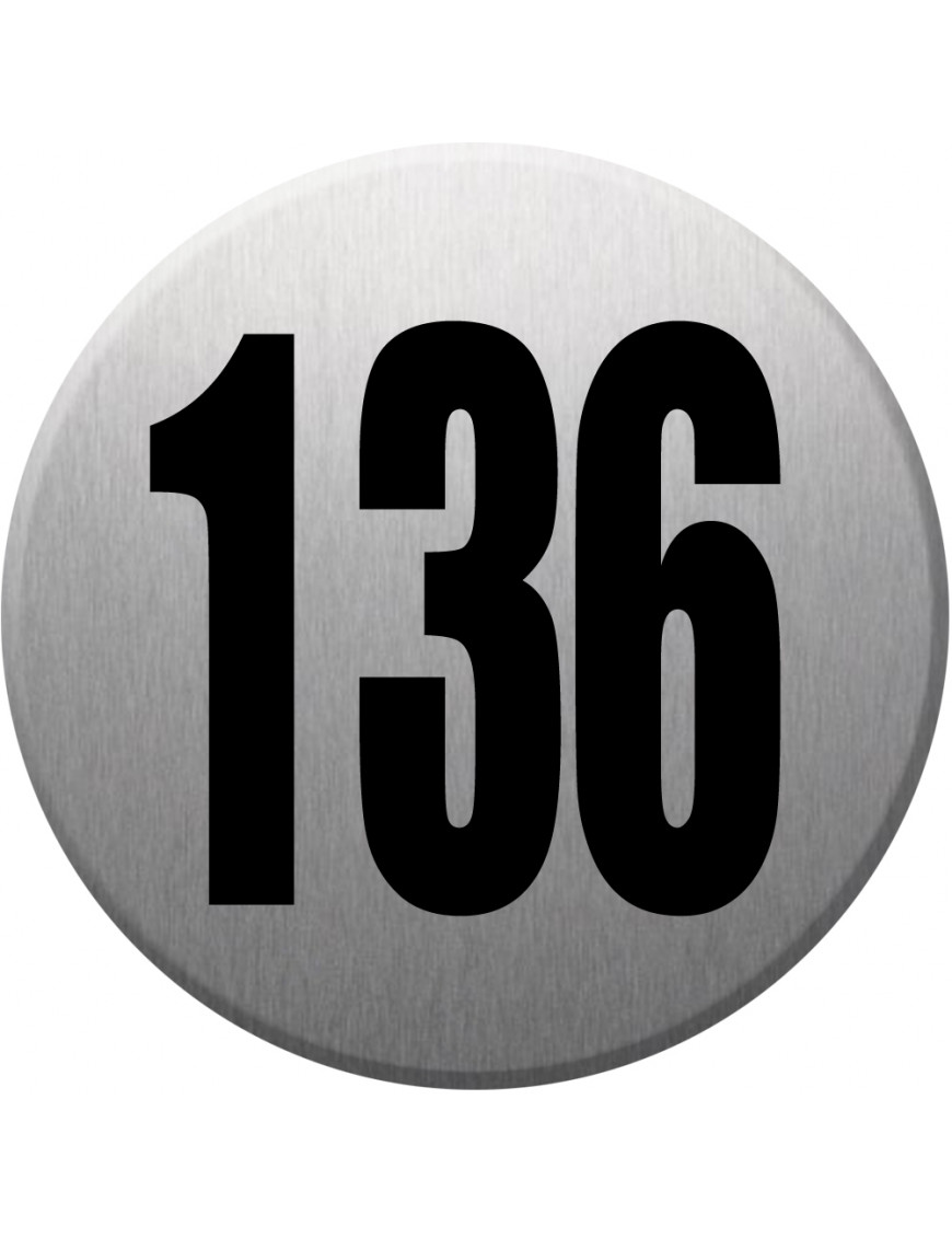 numéroderue136 - gris brossé 10x10cm - Sticker/autocollant numéroderue136 - gris brossé 10x10cm - Sticker/autocollant