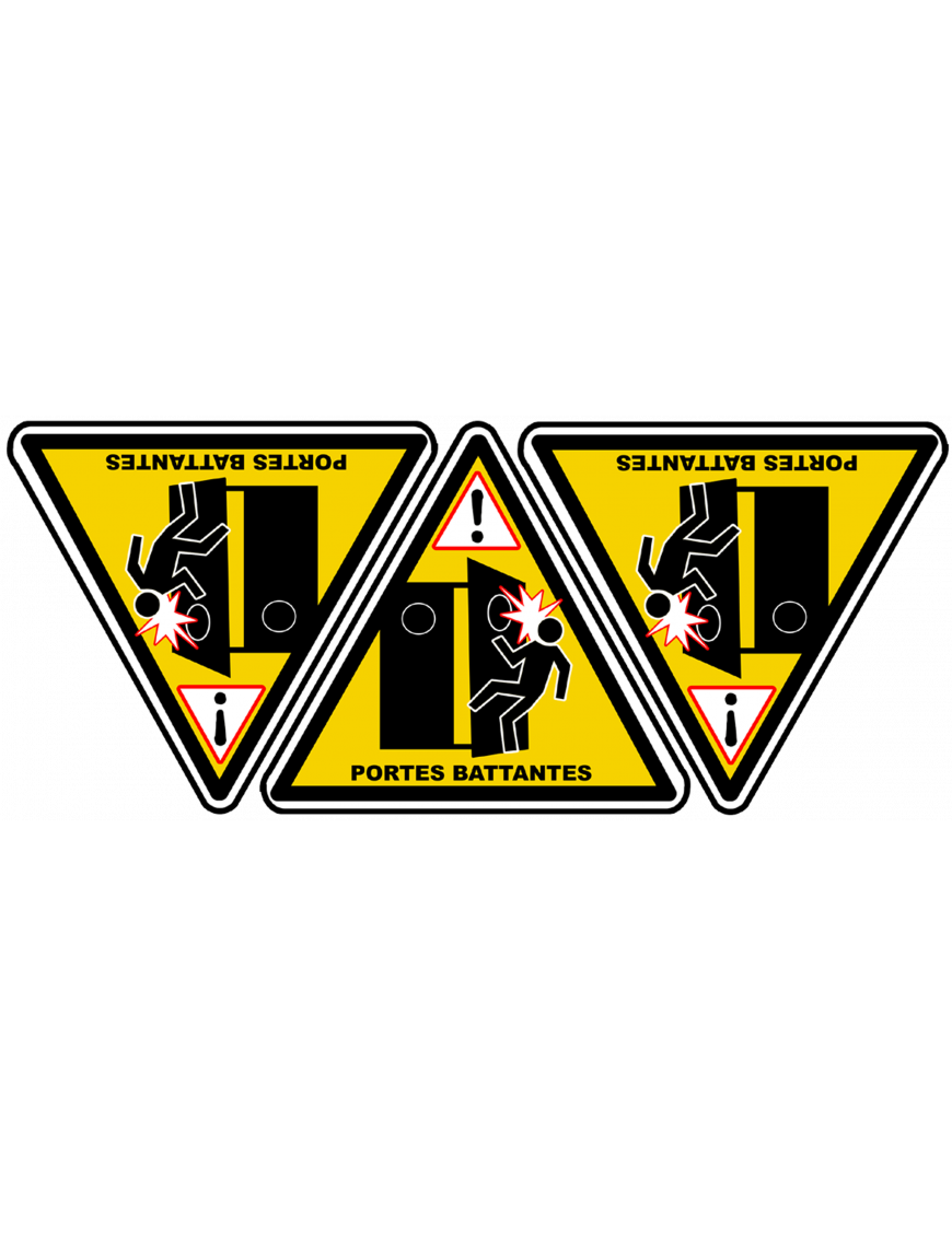 Portes Battantes (3fois 10x9cm) - Sticker/autocollant Portes Battantes (3fois 10x9cm) - Sticker/autocollant