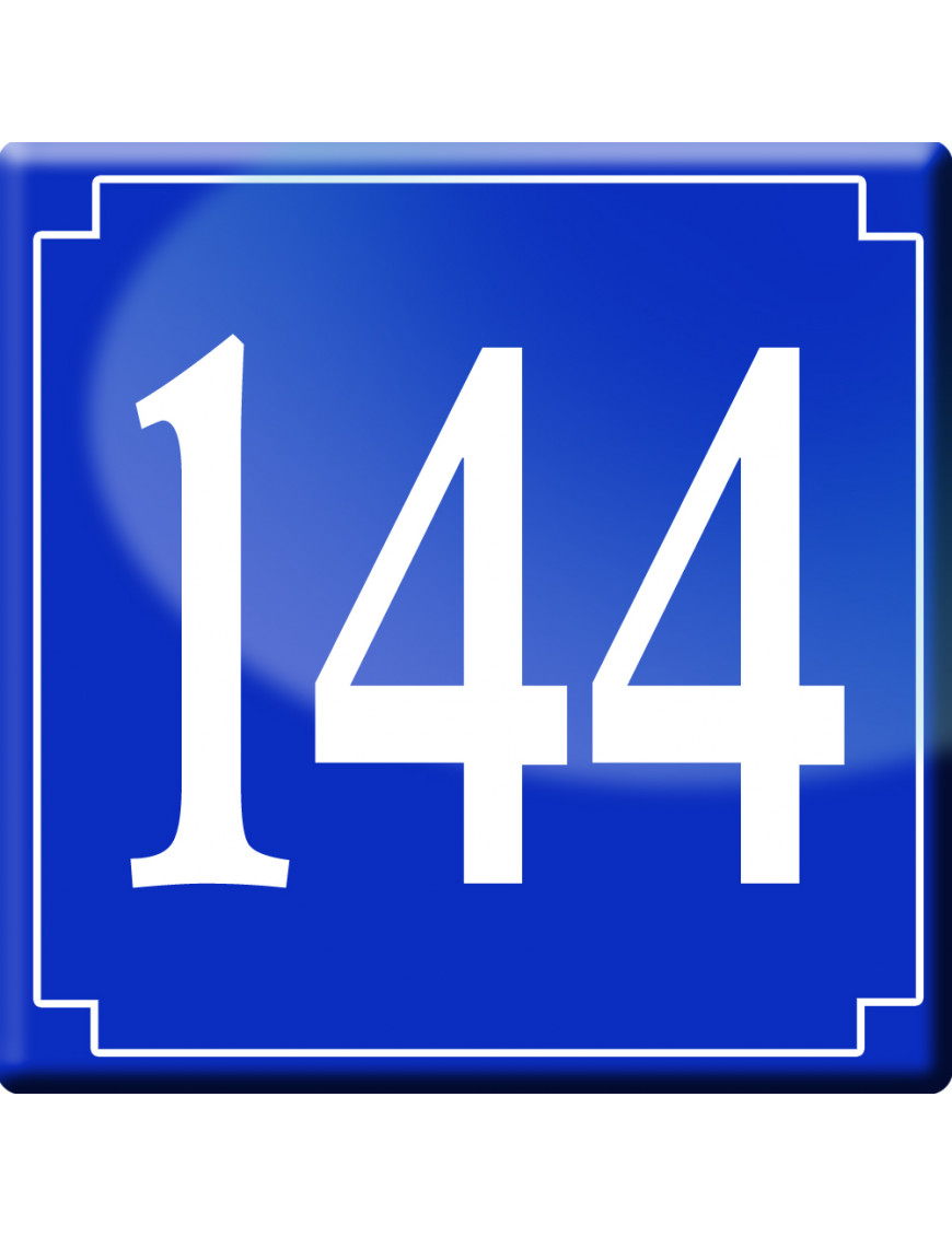 numéroderue144 - classique 10x10cm - Sticker/autocollant numéroderue144 - classique 10x10cm - Sticker/autocollant