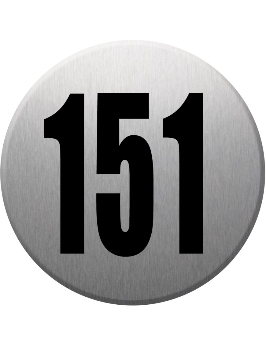numéroderue151 - gris brossé 10x10cm - Sticker/autocollant numéroderue151 - gris brossé 10x10cm - Sticker/autocollant