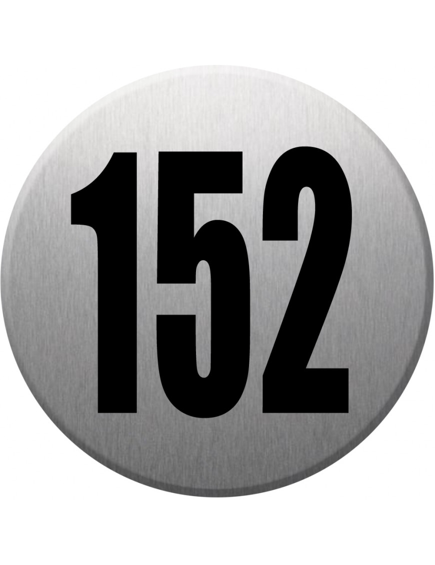 numéroderue152 - gris brossé 10x10cm - Sticker/autocollant numéroderue152 - gris brossé 10x10cm - Sticker/autocollant