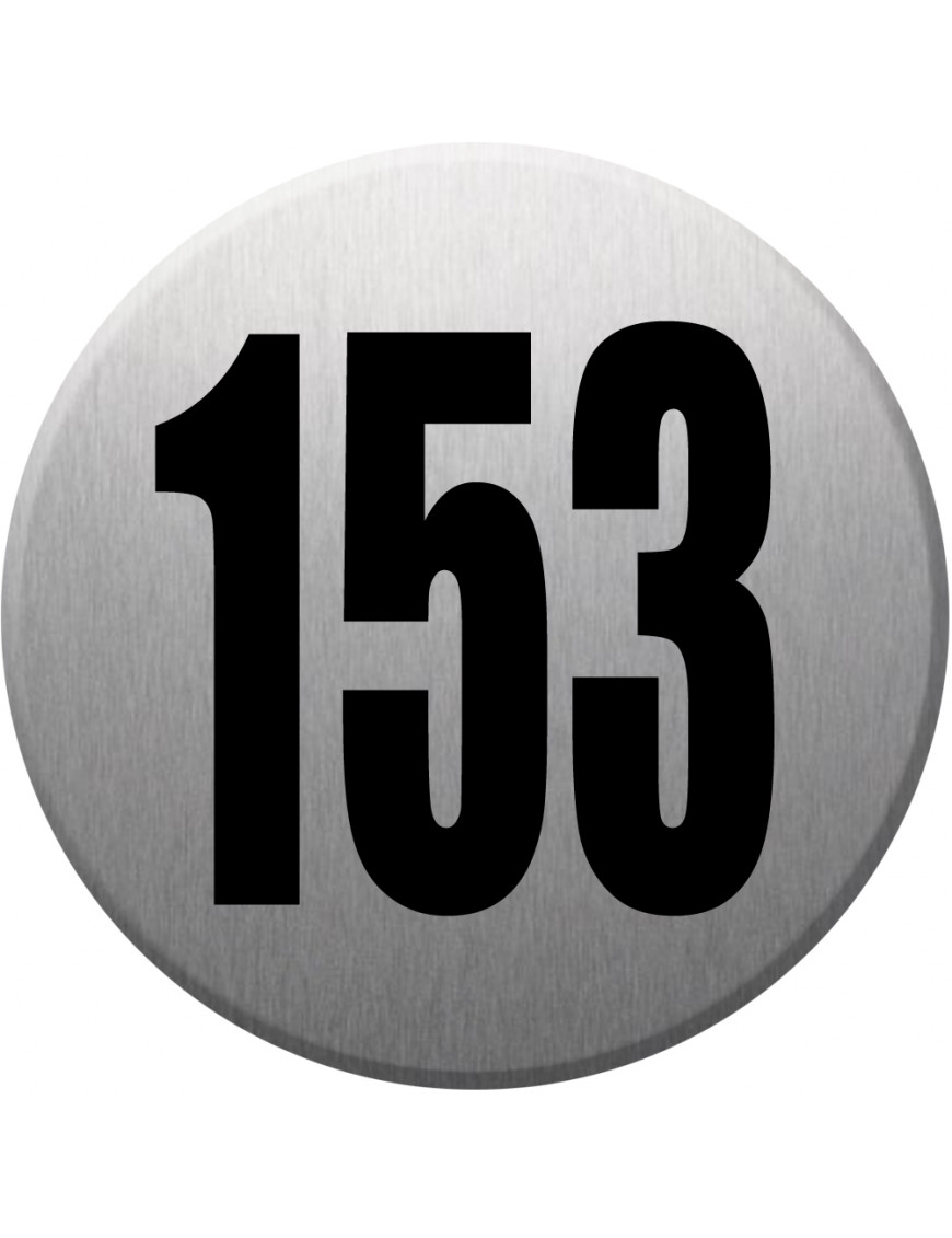 numéroderue153 - gris brossé 10x10cm - Sticker/autocollant numéroderue153 - gris brossé 10x10cm - Sticker/autocollant