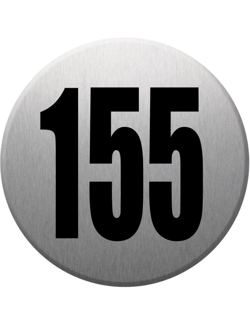 numéroderue155 - gris brossé 10x10cm - Sticker/autocollant numéroderue155 - gris brossé 10x10cm - Sticker/autocollant