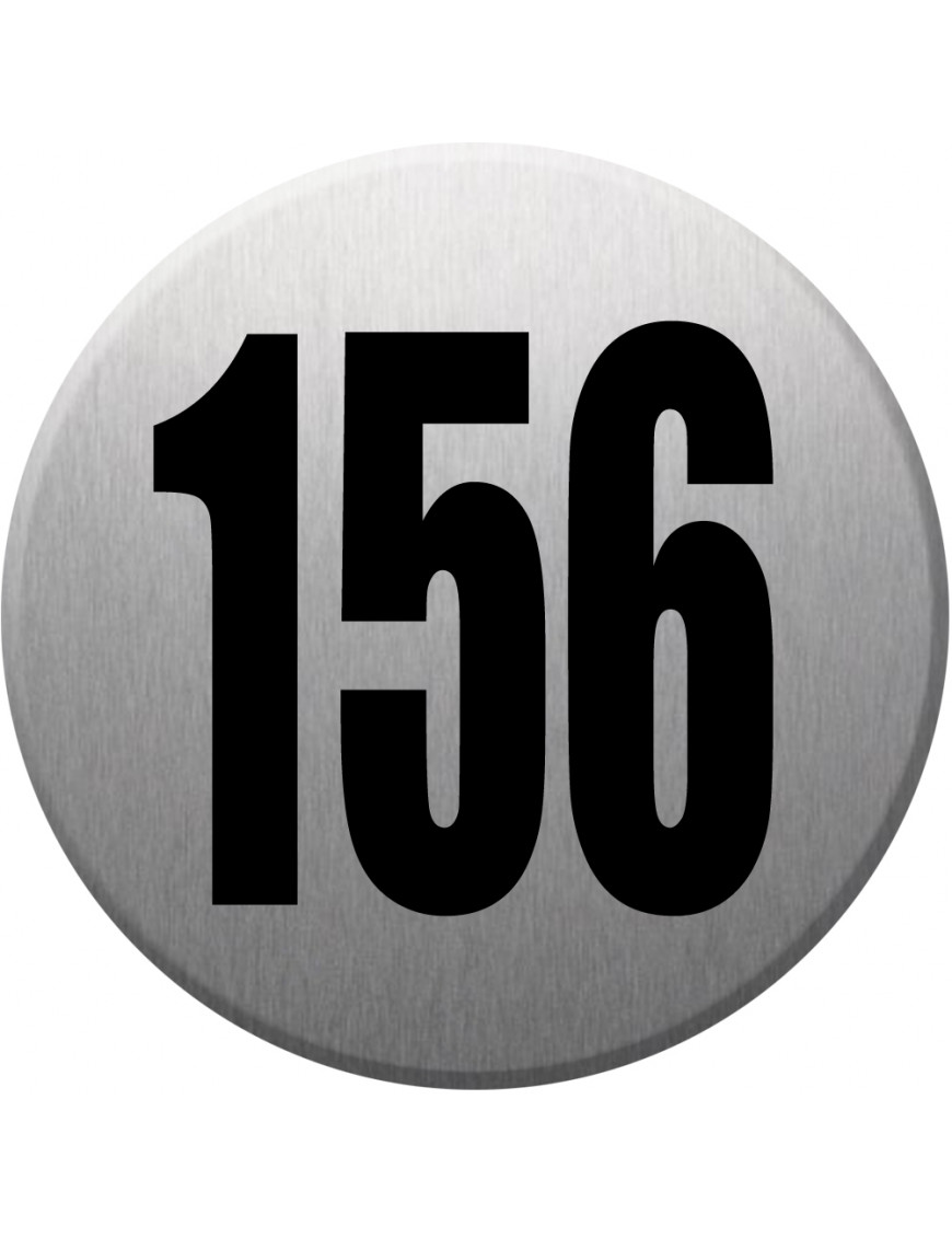 numéroderue156 - gris brossé 10x10cm - Sticker/autocollant numéroderue156 - gris brossé 10x10cm - Sticker/autocollant