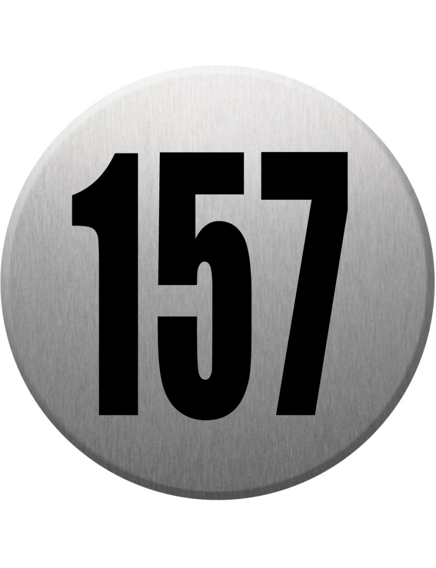 numéroderue157 - gris brossé 10x10cm - Sticker/autocollant numéroderue157 - gris brossé 10x10cm - Sticker/autocollant