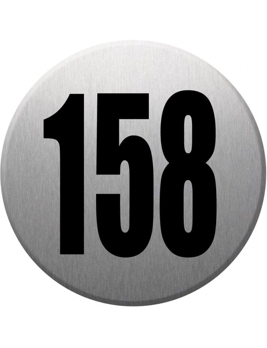 numéroderue158 - gris brossé 10x10cm - Sticker/autocollant numéroderue158 - gris brossé 10x10cm - Sticker/autocollant