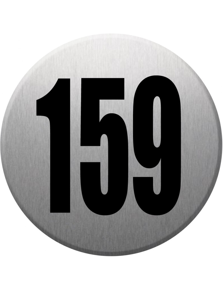 numéroderue159 - gris brossé 10x10cm - Sticker/autocollant numéroderue159 - gris brossé 10x10cm - Sticker/autocollant