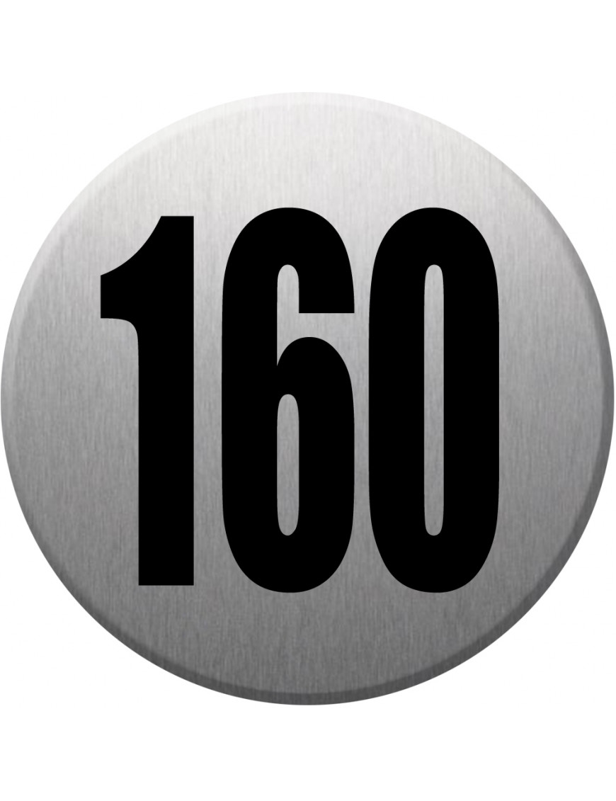 numéroderue160 - gris brossé 10x10cm - Sticker/autocollant numéroderue160 - gris brossé 10x10cm - Sticker/autocollant