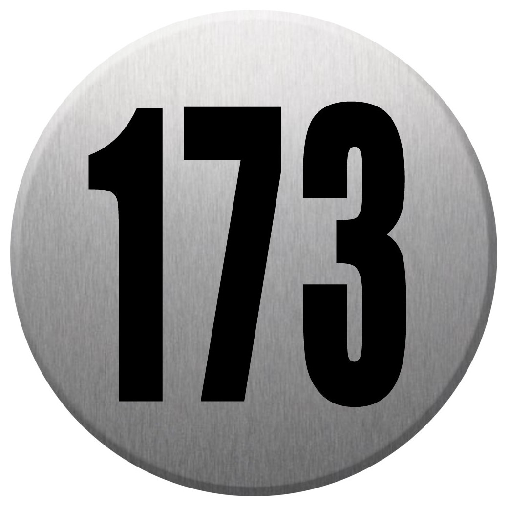 numéroderue173 - gris brossé 10x10cm - Sticker/autocollant