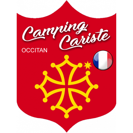 Camping cariste Occitan - 20x15cm - Sticker/autocollant