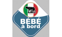 bébé à bord gars d'origine Italien - 10x10cm - Sticker/autocollant