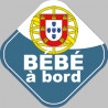 bébé à bord gars Portugais - 15cm - Sticker/autocollant