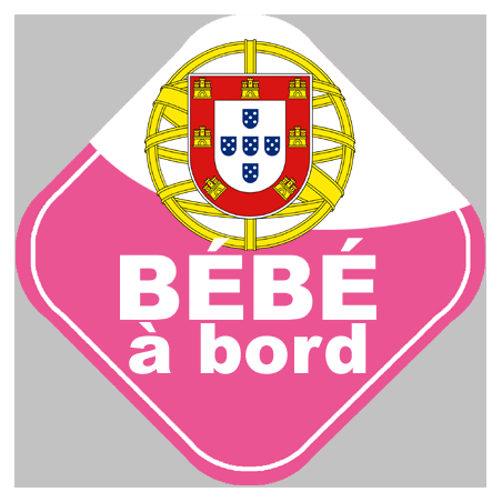 bébé à bord Portugaise - 15cm - Sticker/autocollant