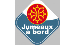 bébé à bord jumeaux Occitans - 15cm - Sticker/autocollant