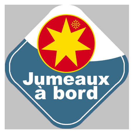 bébé à bord jumeaux Occitans - 15cm - Sticker/autocollant