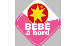 bébé à bord fille Occitane - 15cm - Sticker/autocollant