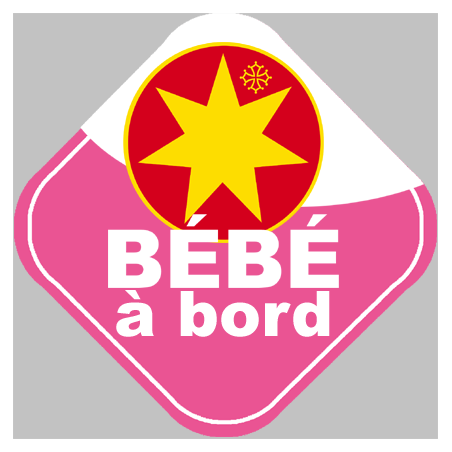 bébé à bord fille Occitane - 15cm - Sticker/autocollant