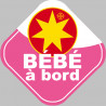 bébé à bord fille Occitane - 15cm - Sticker/autocollant