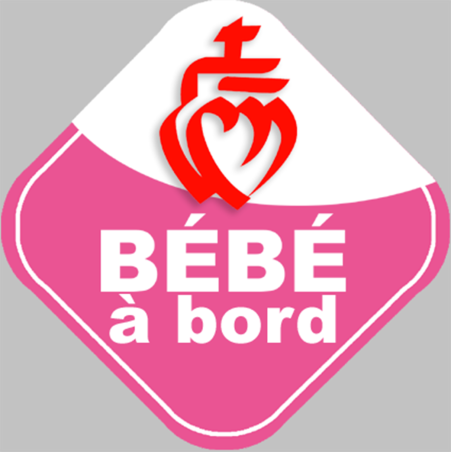Disque de vitesse 75Km/H bord rouge - 5cm - Sticker/autocollant