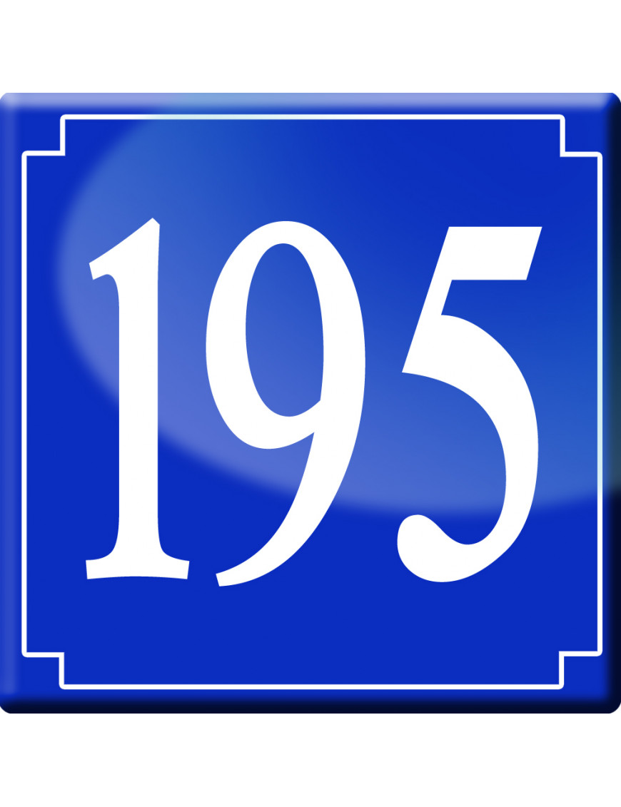 numéroderue195 - classique 10x10cm - Sticker/autocollant numéroderue195 - classique 10x10cm - Sticker/autocollant
